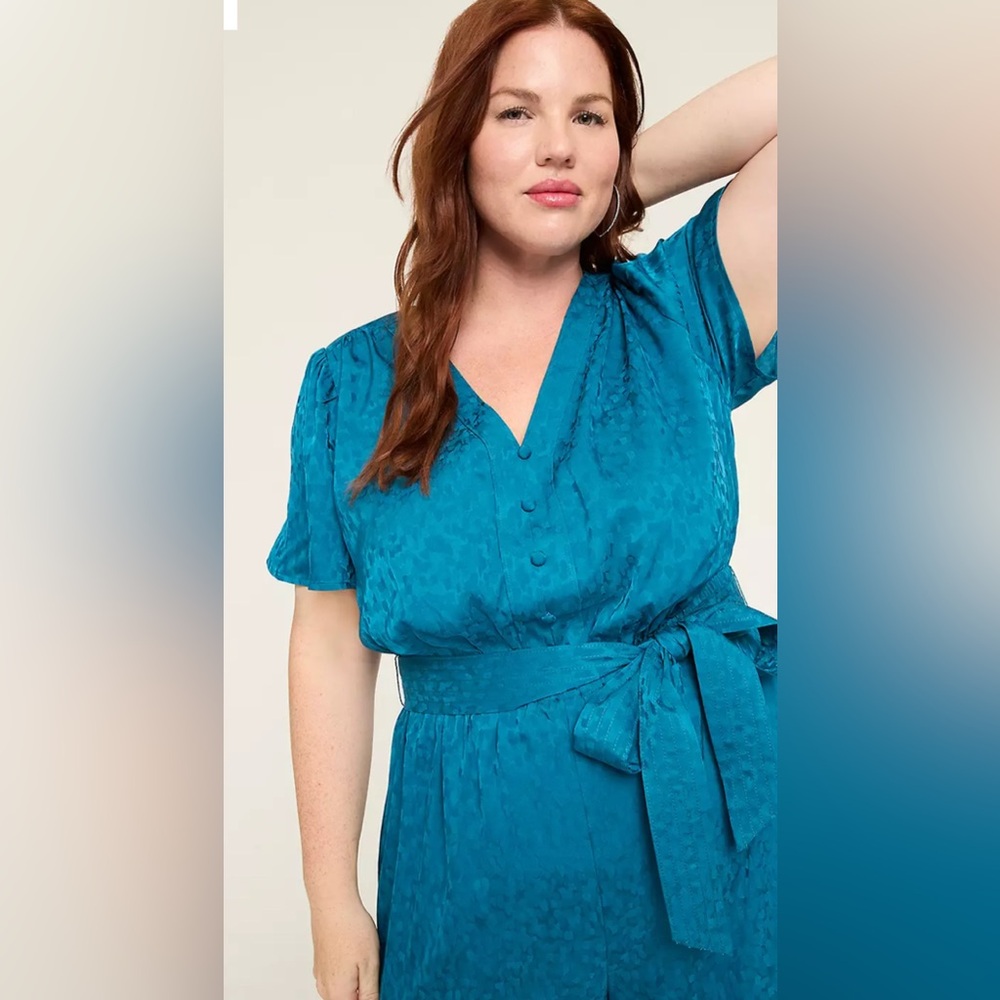 Lane Bryant jumpsuit New NWT missing Waist Tie sash/belt size 18